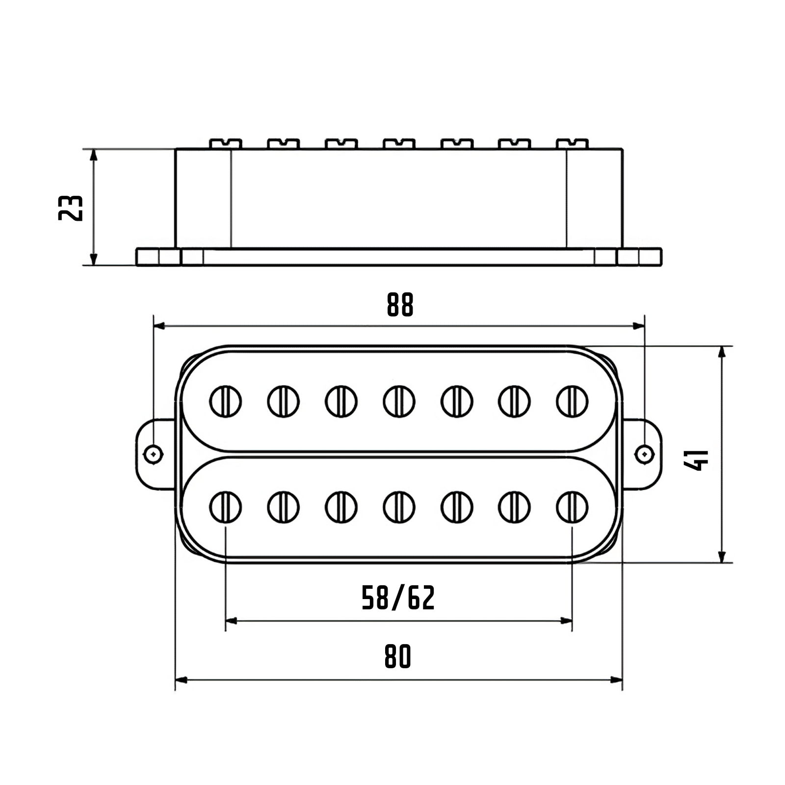 7-string humbucker (neck/bridge)